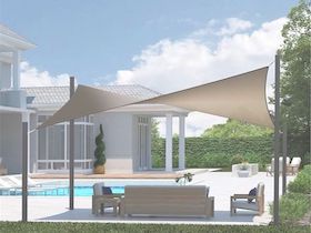 CDUALREC35: Rectangle Shade Sail 'Coolaroo DualShade' 5mx3m