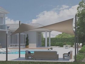Shade Sail Coolaroo DualShade 5.4m x 5.4m image 2