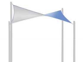 CDUALSQ540: Square Shade Sail 'Coolaroo DualShade' 5.4m