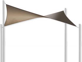 CDUALSQ540 - Square Shade Sail 'Coolaroo DualShade' 5.4m