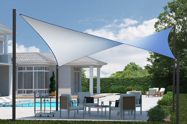 CDUALTR500: Triangle Shade Sail 'Coolaroo DualShade' 5m