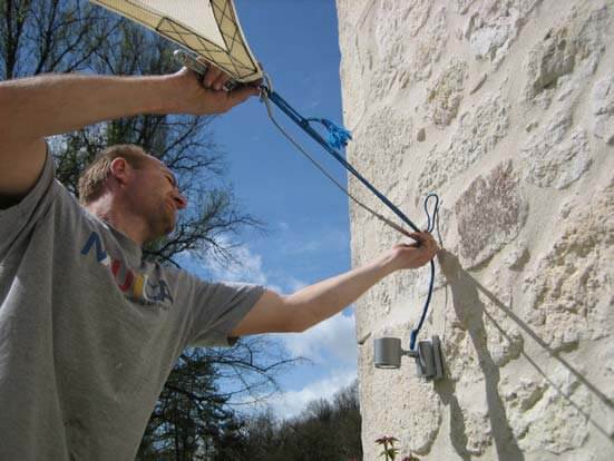 shade sail properly tensioned